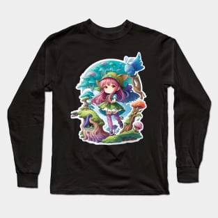 Chibi Adventurer Girl Long Sleeve T-Shirt